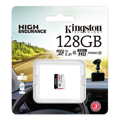 Tarjeta de Memoria microSDXC Kingston Endurance, 128Gb, Clase 10 / UHS-1 U1 SDCE/128GB