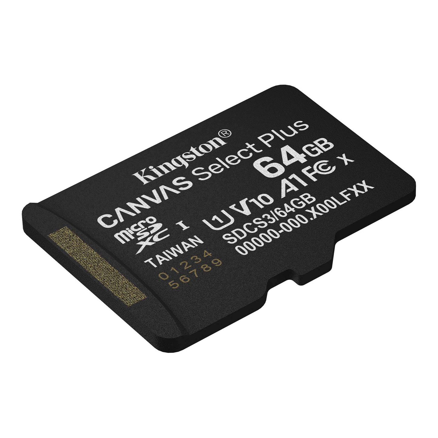 Tarjeta de Memoria microSDXC Kingston Canvas Select Plus Android A1, 64Gb, Clase 10 / UHS-1 U1 SDCS3/64GBSP