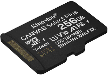 Tarjeta de Memoria microSDXC Kingston Canvas Select Plus Android A1, 256Gb, Clase 10 / UHS-1 U1 SDCS3/256GBSP