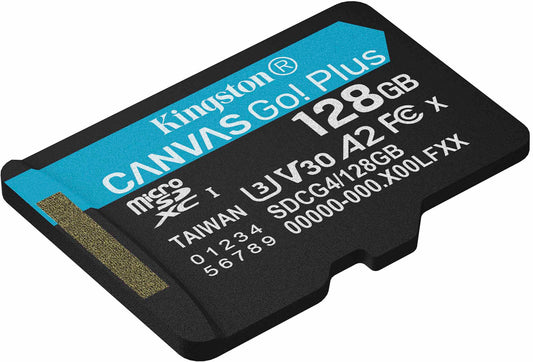 Tarjeta de Memoria microSDXC Kingston Canvas Go Plus Android A2, 128Gb, Clase 10 / UHS-1 U3 SDCG4/128GBSP