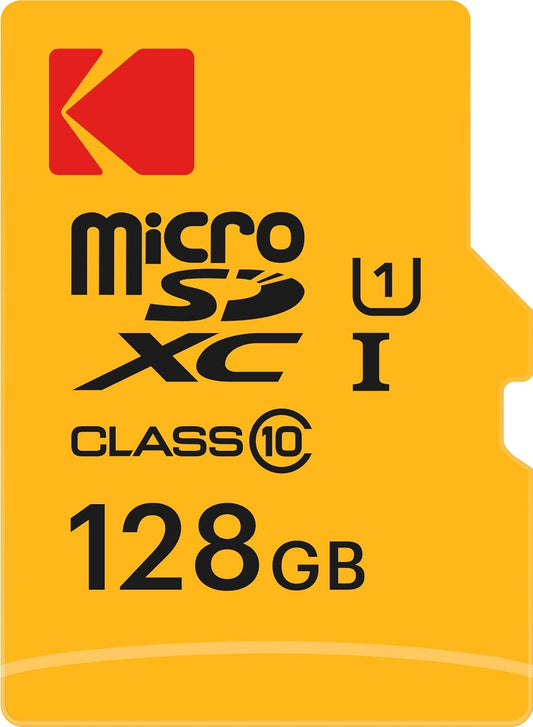 Tarjeta de Memoria microSDXC Kodak Premium Performance, 128Gb, Clase 10 / UHS-1 U1, Con Adaptador EKMSDM128GXC10K