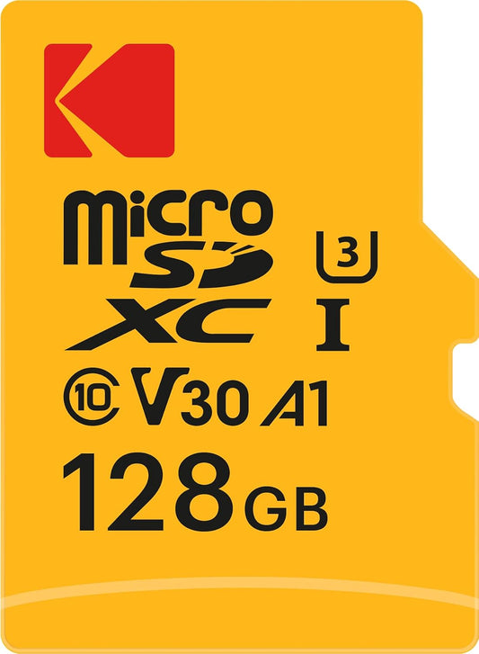 Tarjeta de Memoria microSDXC Kodak Ultra Performance, 128Gb, Clase 10 / UHS-1 U3, Con Adaptador EKMSDM128GXC10HPRK