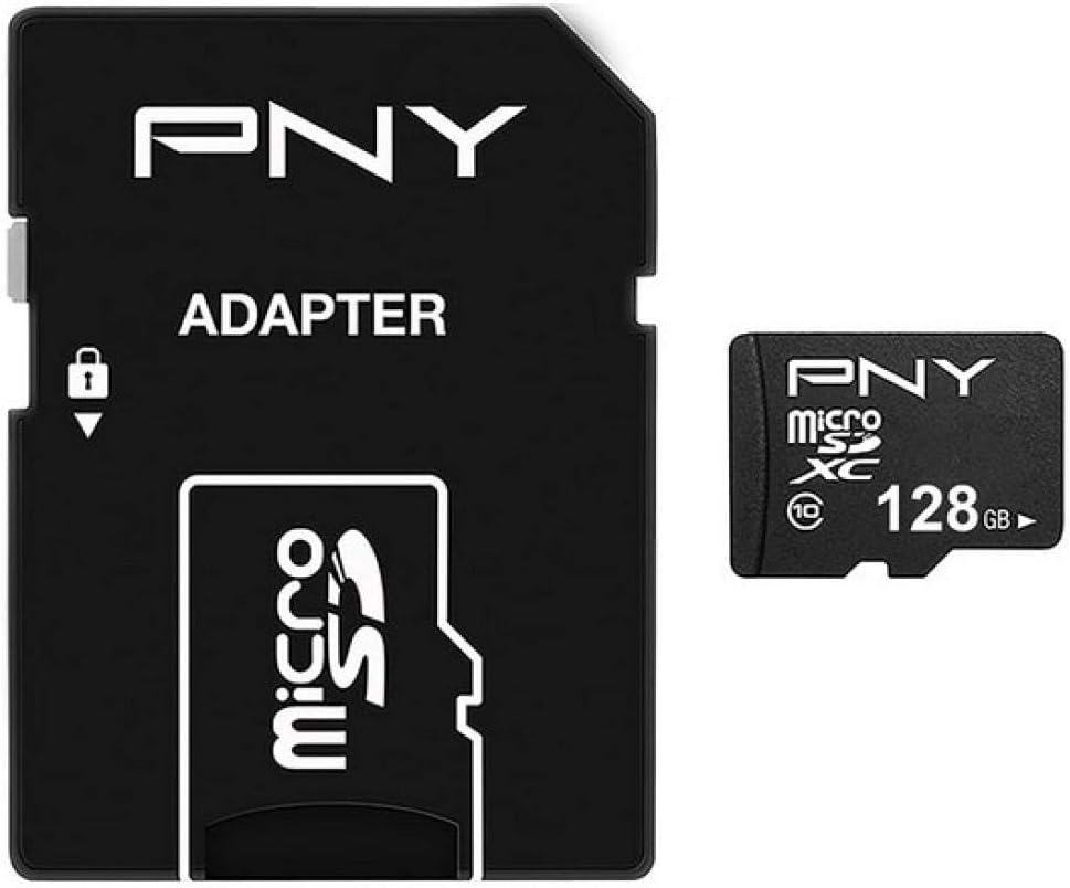 PNY Performance Plus microSDXC Memory Card, 128Gb, Class 10, With Adapter P-SDU12810PPL-GE