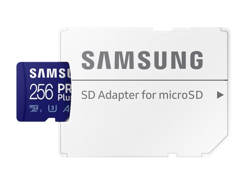 Tarjeta de memoria microSDXC Samsung PRO Plus, 256Gb, Clase 10 / UHS-1 U3, con adaptador MB-MD256KA MB-MD256KA 