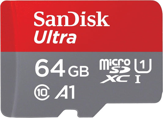 Tarjeta de memoria SanDisk Ultra microSDXC, 64 Gb, Clase 10 / UHS-1 U1 SDSQUAB-064G-GN6MN 