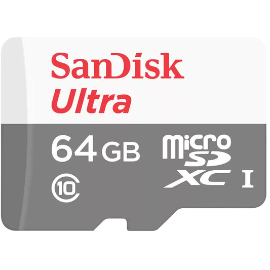 Tarjeta de Memoria microSDXC SanDisk Ultra, 64Gb, Clase 10, Con Adaptador SDSQUNR-064G-GN3MA