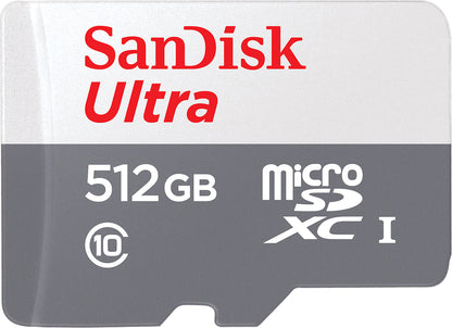 Tarjeta de Memoria microSDXC SanDisk Ultra, 512Gb, Clase 10 SDSQUNR-512G-GN3MN