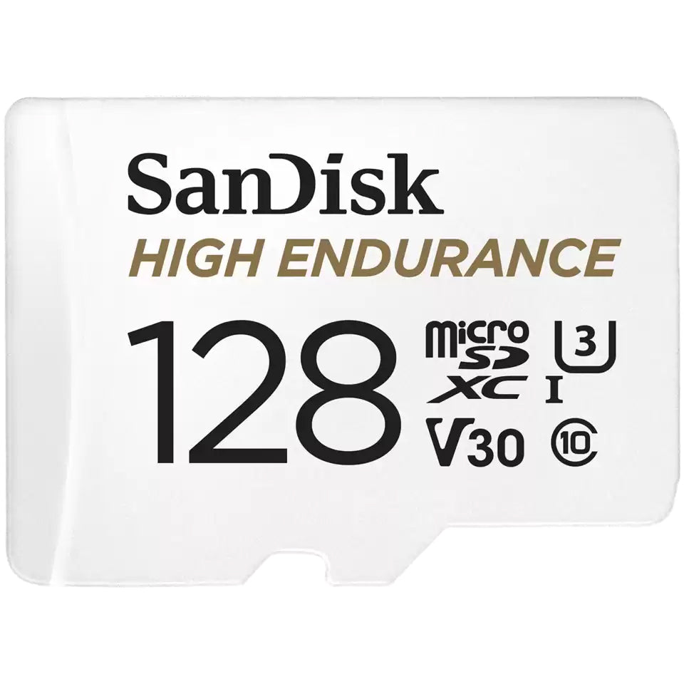 Tarjeta de Memoria microSDXC SanDisk High Endurance, 128Gb, Clase 10 / UHS-1 U3, Con Adaptador SDSQQNR-128G-GN6IA