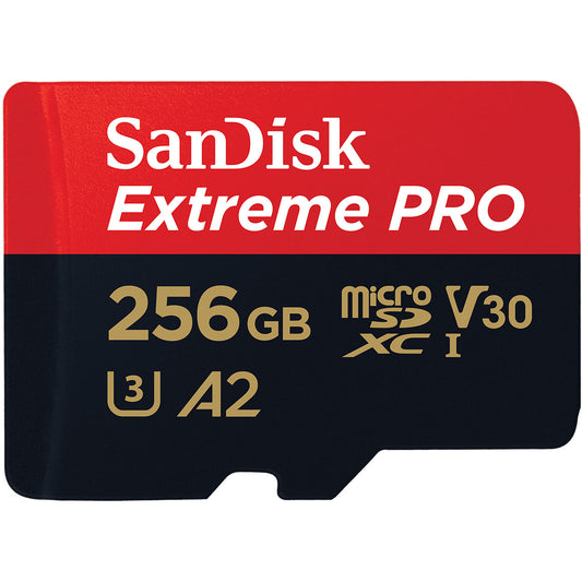 Tarjeta de memoria microSDXC SanDisk Extreme Pro, 256Gb, Clase 10 / UHS-1 U3, Con Adaptador SDSQXCD-256G-GN6MA