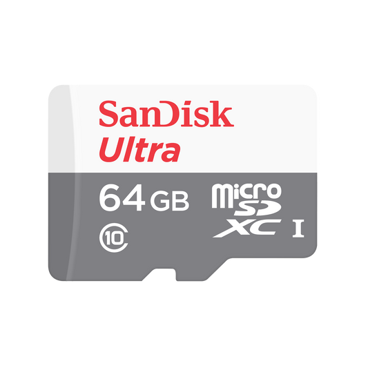 Tarjeta de Memoria microSDXC SanDisk Ultra, 64Gb, Clase 10, Con Adaptador SDSQUNR-064G-GN6TA