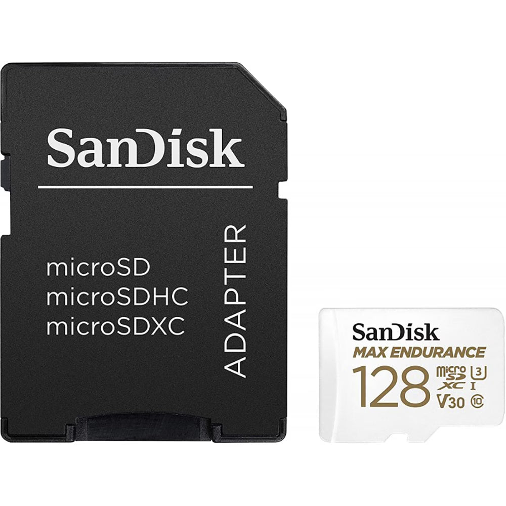 Tarjeta de Memoria microSDXC SanDisk MAX Endurance, 128Gb, Clase 10 / UHS-1 U3, Con Adaptador SDSQQVR-128G-GN6IA