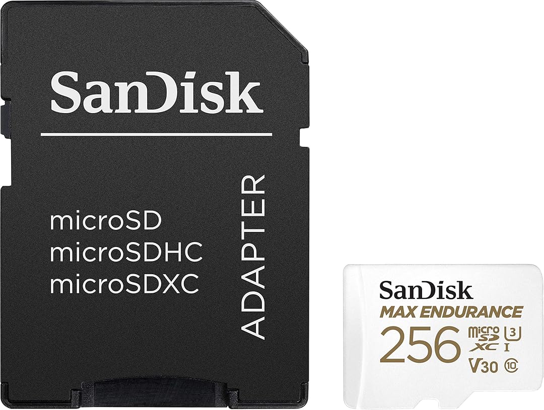 Tarjeta de Memoria microSDXC SanDisk MAX Endurance, 256Gb, Clase 10 / UHS-1 U3, Con Adaptador SDSQQVR-256G-GN6IA