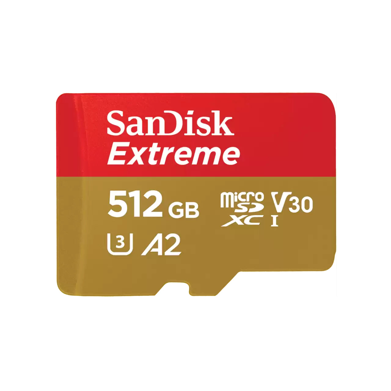 Tarjeta de Memoria microSDXC SanDisk Extreme, 512Gb, Clase 10 / UHS-1 U3 SDSQXAV-512G-GN6MN