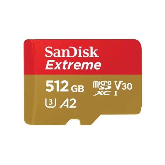 Tarjeta de Memoria microSDXC SanDisk Extreme, 512Gb, Clase 10 / UHS-1 U3 SDSQXAV-512G-GN6MN