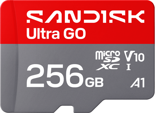 Tarjeta de Memoria microSDXC SanDisk Ultra GO Android A1, 256Gb, Clase 10 / UHS-1 U1 SDSQUGN-256G-GN6MN
