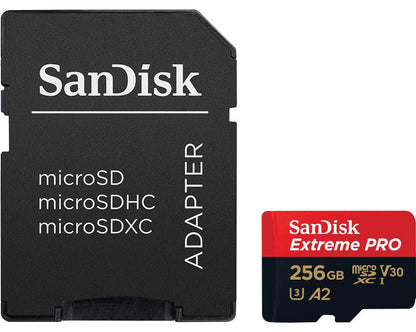 Tarjeta de memoria microSDXC SanDisk Extreme Pro, 256Gb, Clase 10 / UHS-1 U3, Con Adaptador SDSQXCD-256G-GN6MA