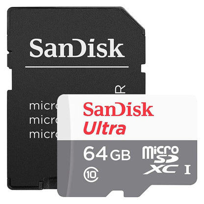 Tarjeta de Memoria microSDXC SanDisk Ultra, 64Gb, Clase 10, Con Adaptador SDSQUNR-064G-GN6TA