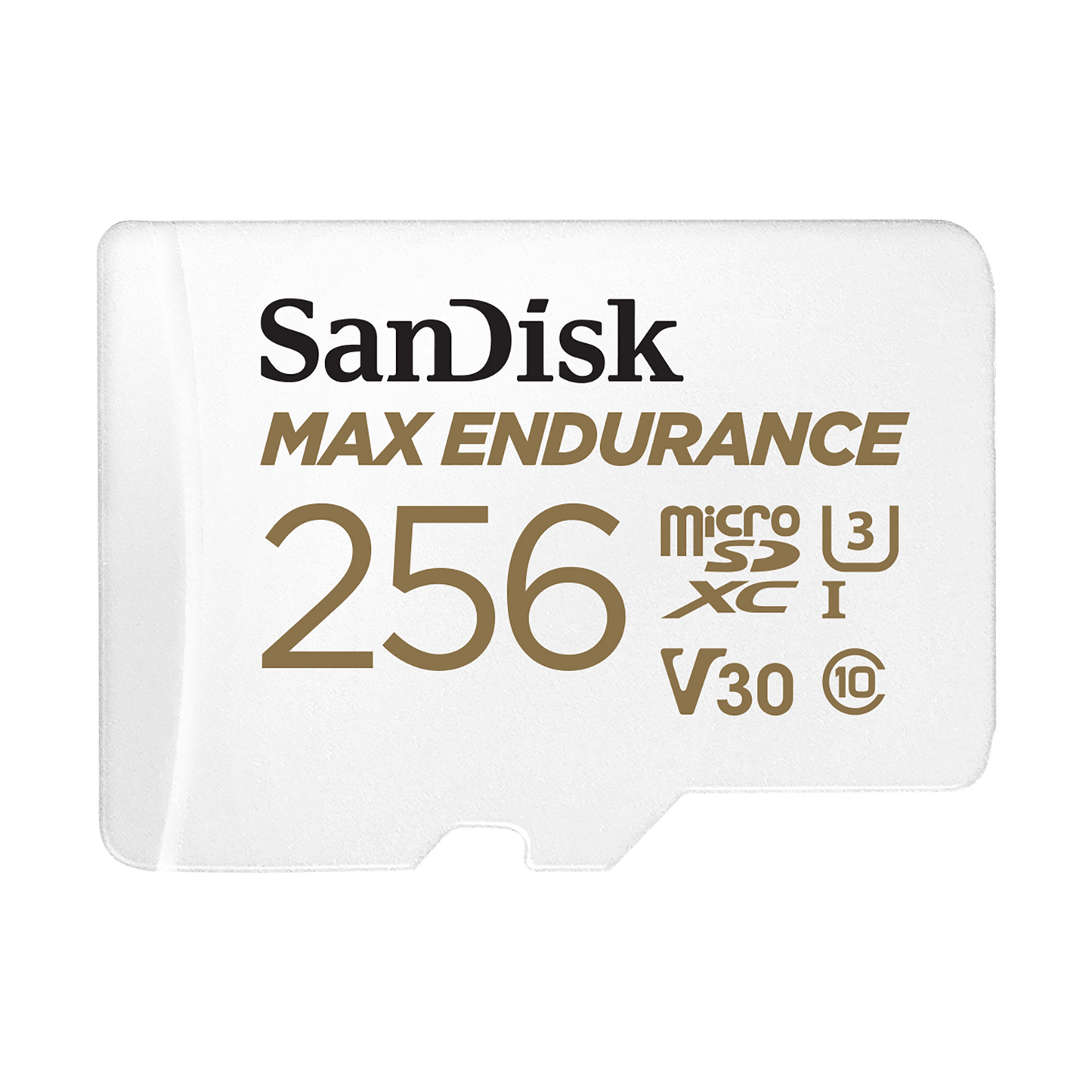 Tarjeta de Memoria microSDXC SanDisk MAX Endurance, 256Gb, Clase 10 / UHS-1 U3, Con Adaptador SDSQQVR-256G-GN6IA