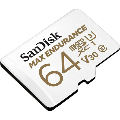 SanDisk MAX Endurance microSDXC Memory Card, 64Gb, Class 10 / UHS-1 U3, With Adapter SDSQQVR-064G-GN6IA