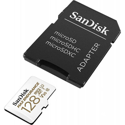 Tarjeta de Memoria microSDXC SanDisk MAX Endurance, 128Gb, Clase 10 / UHS-1 U3, Con Adaptador SDSQQVR-128G-GN6IA