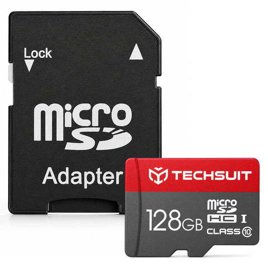 Tarjeta de Memoria microSDXC Techsuit THCM26, 128Gb, Clase 10, Con Adaptador