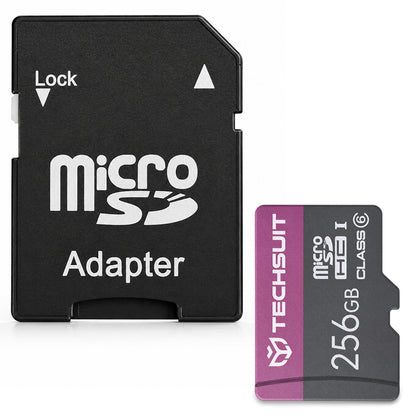 Tarjeta de Memoria microSDXC Techsuit THCM27, 256Gb, Clase 6, Con Adaptador