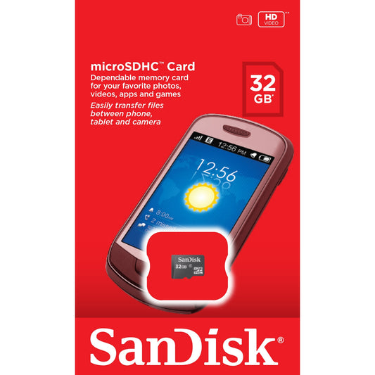 Tarjeta de Memoria microSDHC SanDisk Ultra, 32Gb, Clase 4