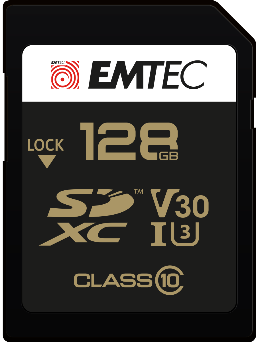 Tarjeta de Memoria SDXC Emtec SpeedIn Pro, 128Gb, Clase 10 / UHS-1 U3 ECMSD128GXC10SP