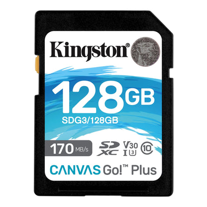 Tarjeta de memoria SDXC Kingston Canvas Go Plus, 128Gb, Clase 10 / UHS-1 U3 SDG3/128GB