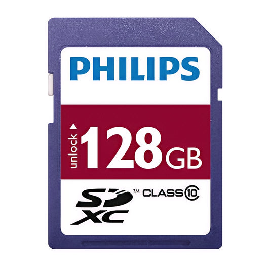 Tarjeta de Memoria SDXC Philips, 128Gb, Clase 10 FM12SD55B/10