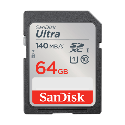 Tarjeta de Memoria SDXC SanDisk Ultra, 64Gb, Clase 10 / UHS-1 U1 SDSDUNB-064G-GN6IN