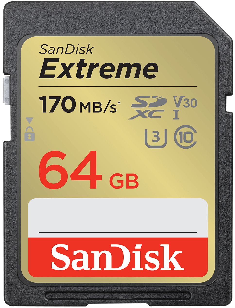 Tarjeta de Memoria SDXC SanDisk Extreme, 64Gb, Clase 10 / UHS-1 U3 SDSDXV2-064G-GNCIN