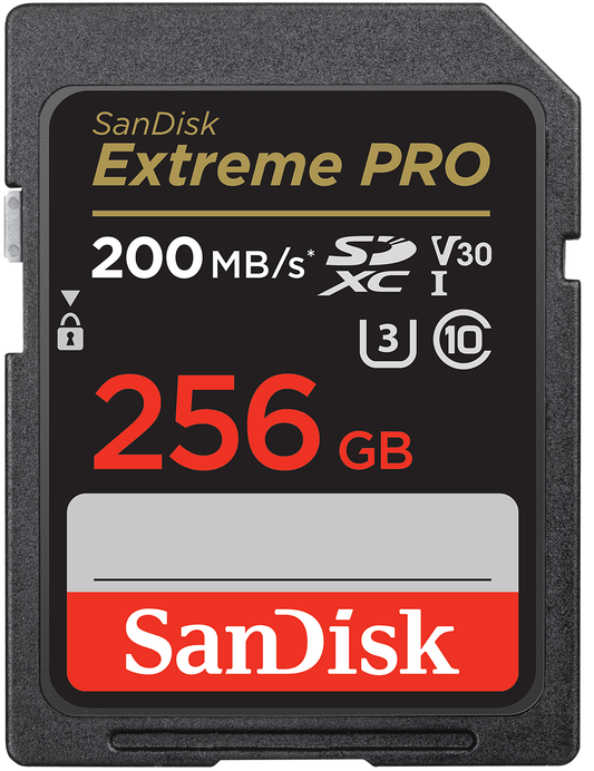 Tarjeta de Memoria SDXC SanDisk Extreme Pro, 256Gb, Clase 10 / UHS-1 U3 SDSDXXD-256G-GN4IN