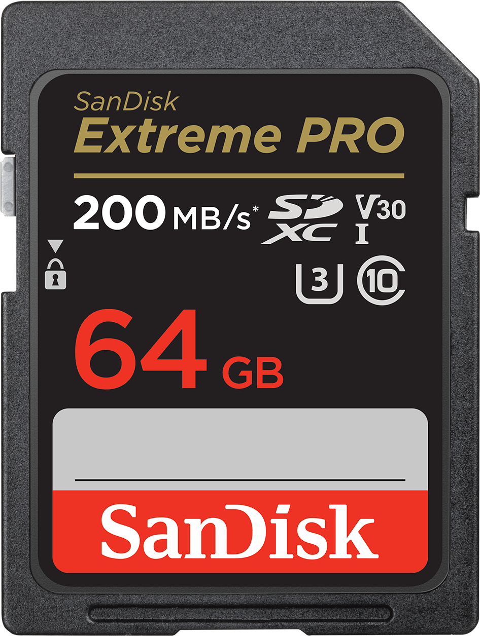 SanDisk Extreme Pro SDXC Memory Card, 64Gb, Class 10 / UHS-1 U3 SDSDXXU-064G-GN4IN