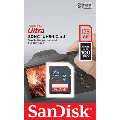 Tarjeta de Memoria SDXC SanDisk Ultra, 128Gb, Clase 10 SDSDUNR-128G-GN3IN