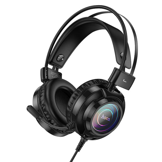 Auriculares Gaming 3.5mm HOCO W110, RGB, Negros