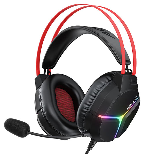 Acefast H16 3.5mm Gaming Headphones, RGB, 2m, Black