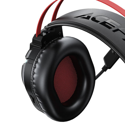 Auriculares Gaming 3.5mm Acefast H16, RGB, 2m, Negros