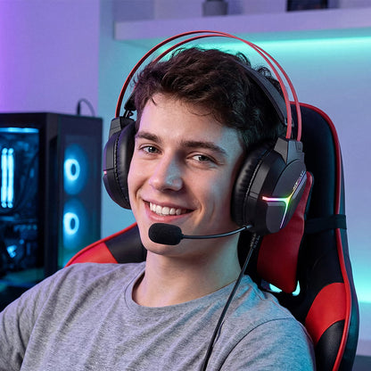 Auriculares Gaming 3.5mm Acefast H16, RGB, 2m, Negros
