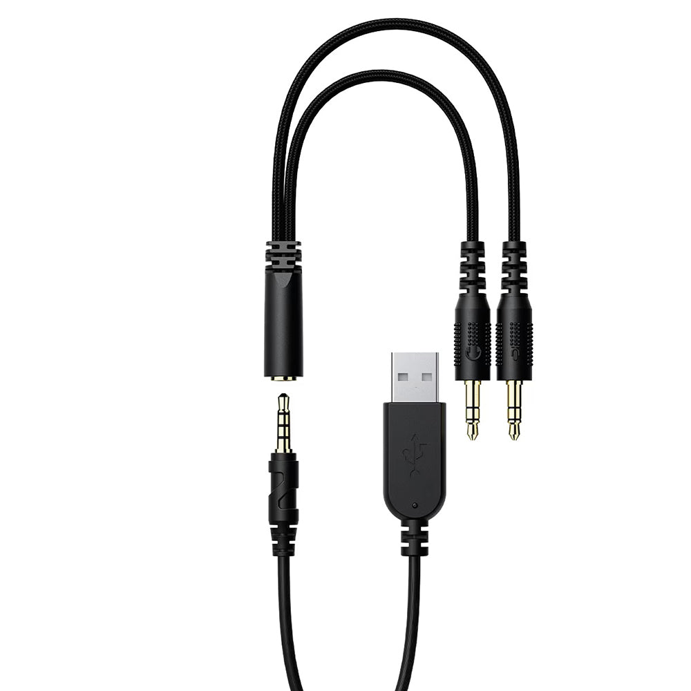 Auriculares Gaming 3.5mm Acefast H16, RGB, 2m, Negros