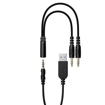 Auriculares Gaming 3.5mm Acefast H16, RGB, 2m, Negros