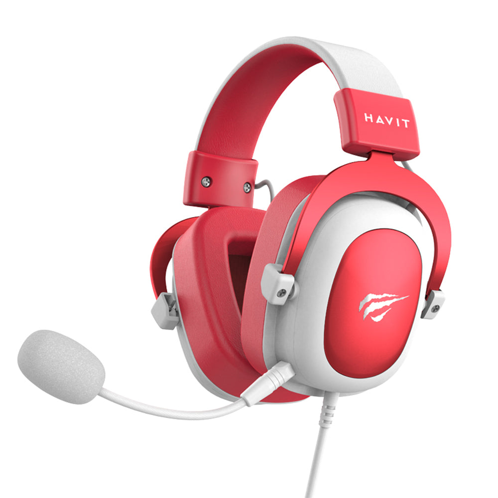 HAVIT H2002D 3.5mm Gaming Headphones, 2m, Red