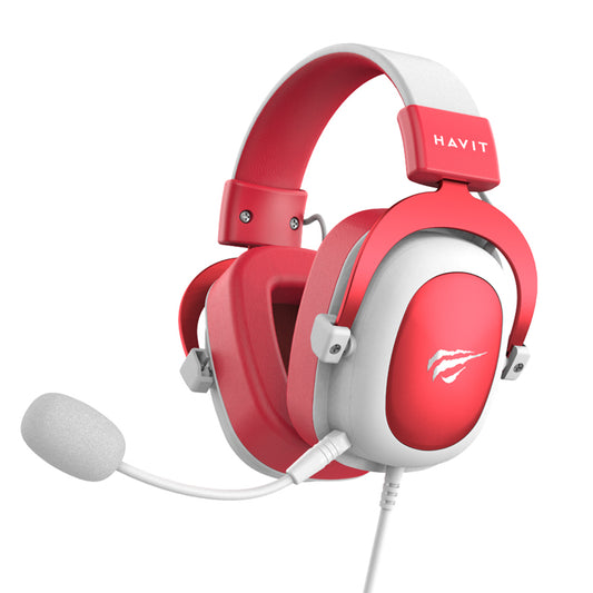 Auriculares Gaming 3.5mm HAVIT H2002D, 2m, Rojos