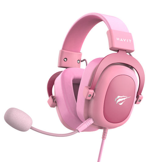 Auriculares Gaming 3.5mm HAVIT H2002D, 2m, Rosa