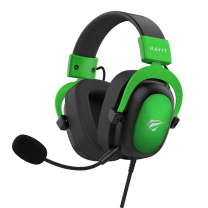 Auriculares Gaming 3.5mm HAVIT H2002D, 2m, Verdes