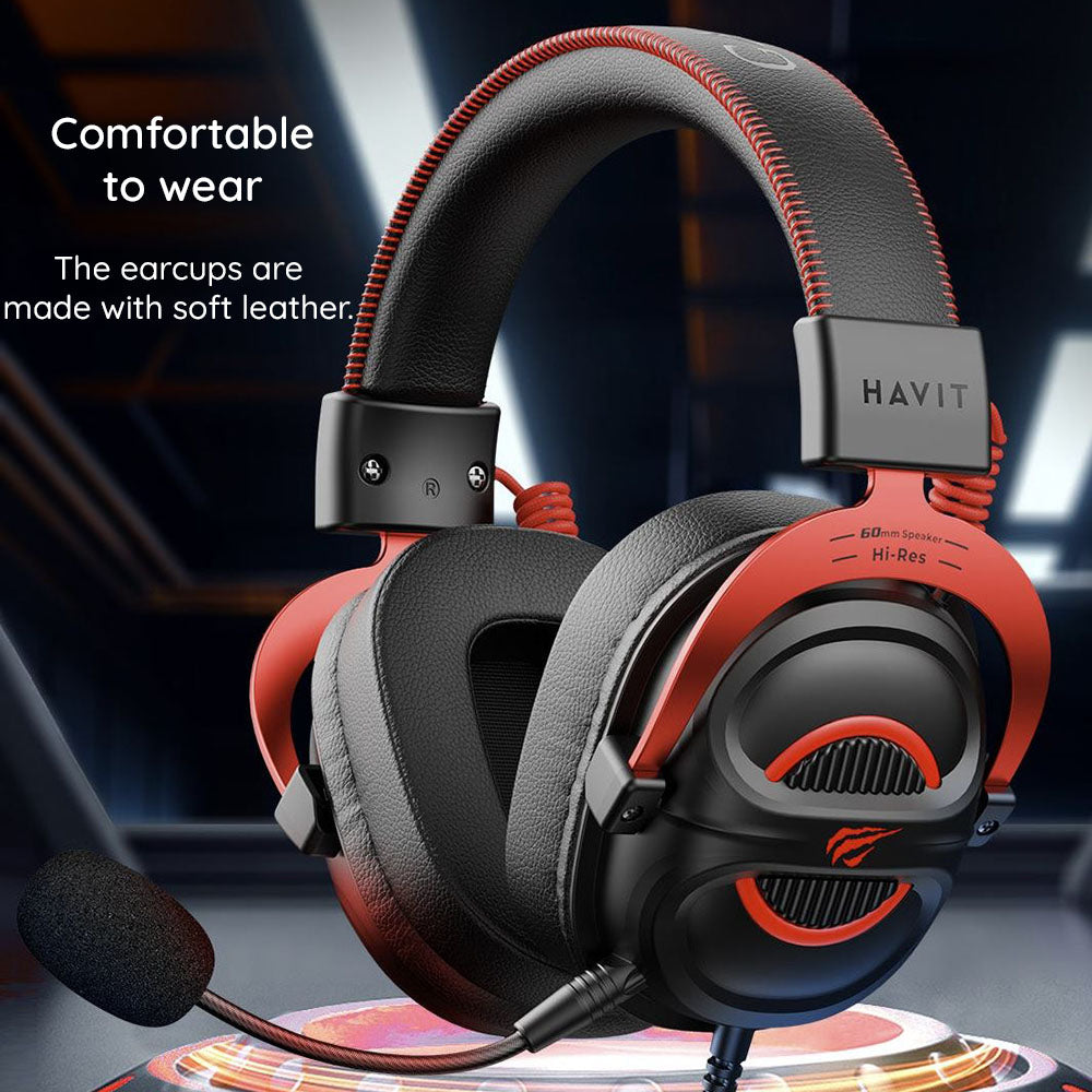 Auriculares Gaming 3.5mm HAVIT H2002E Pro, 2m, Negros