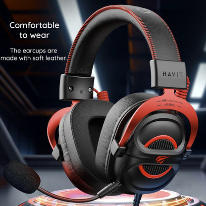 Auriculares Gaming 3.5mm HAVIT H2002E Pro, 2m, Negros