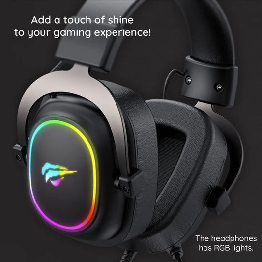 Auriculares Gaming 3.5mm HAVIT H2002P, 2m, Negros