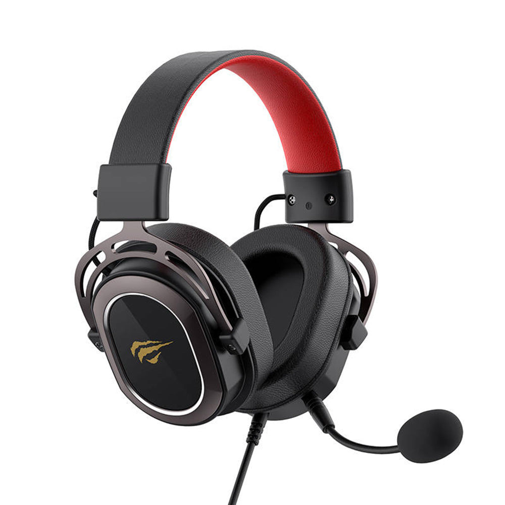 Auriculares Gaming 3.5mm HAVIT H2008d, 2m, Negros Rojos