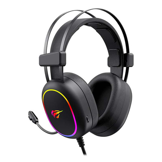 Auriculares Gaming 3.5mm HAVIT H2016d, RGB, 2m, Negros
